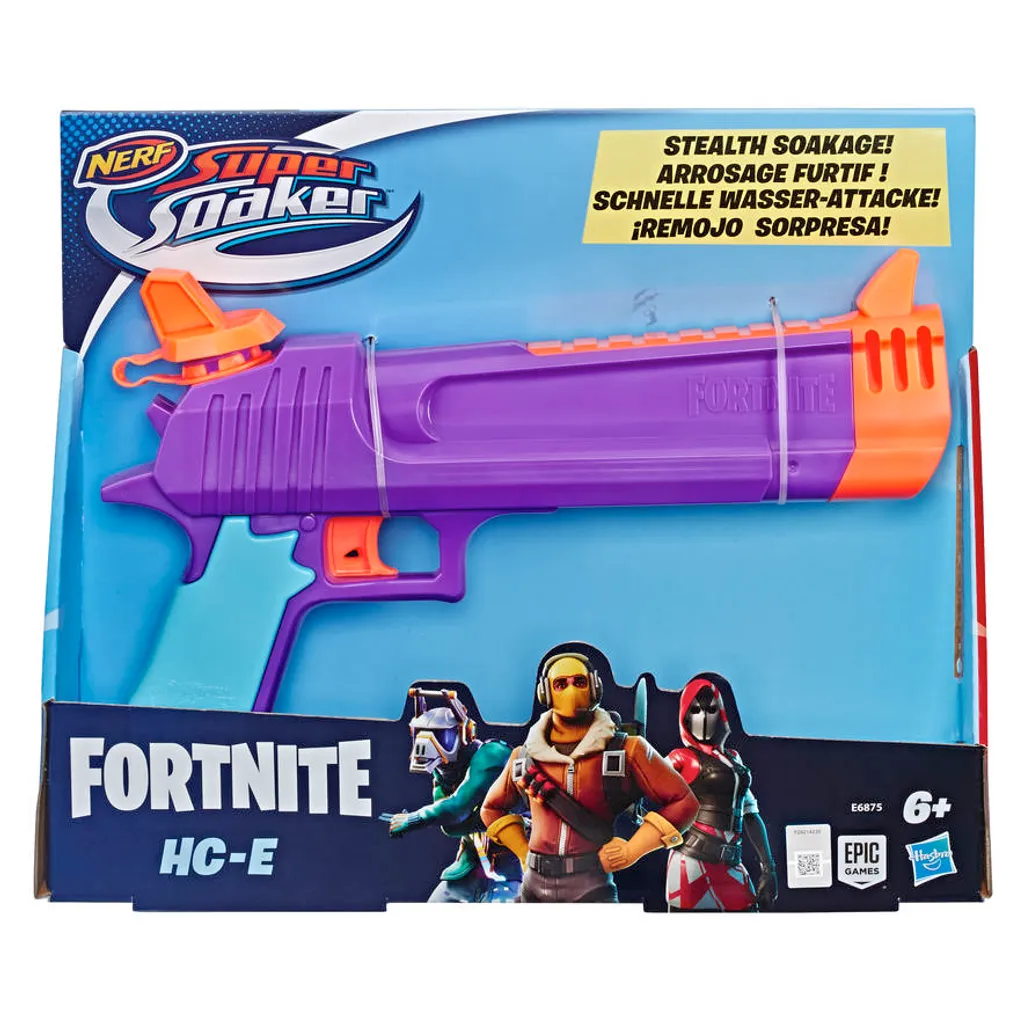 Pistolet à eau Nerf Fortnite HC-E - Canon à main bleu et gris - Été - 6