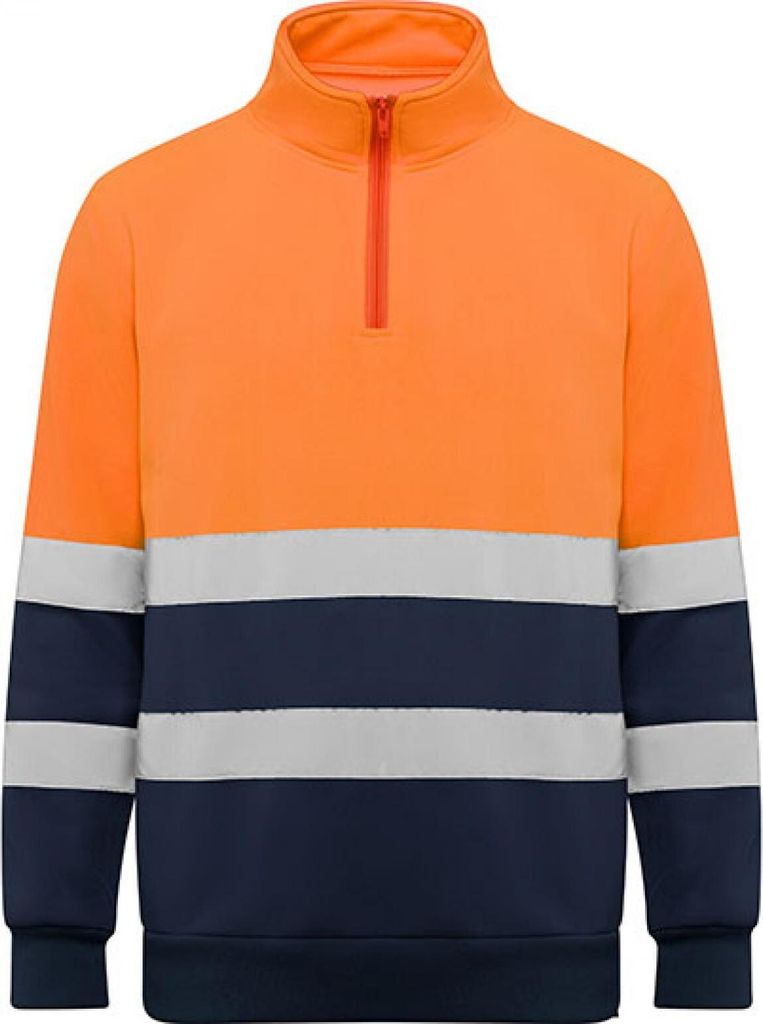 Roly Workwear HV9314 | Sweatshirt Spica S bis 4XL - Farbe: Navy Blue 55/Fluor Orange 223 - Größe: 4XL