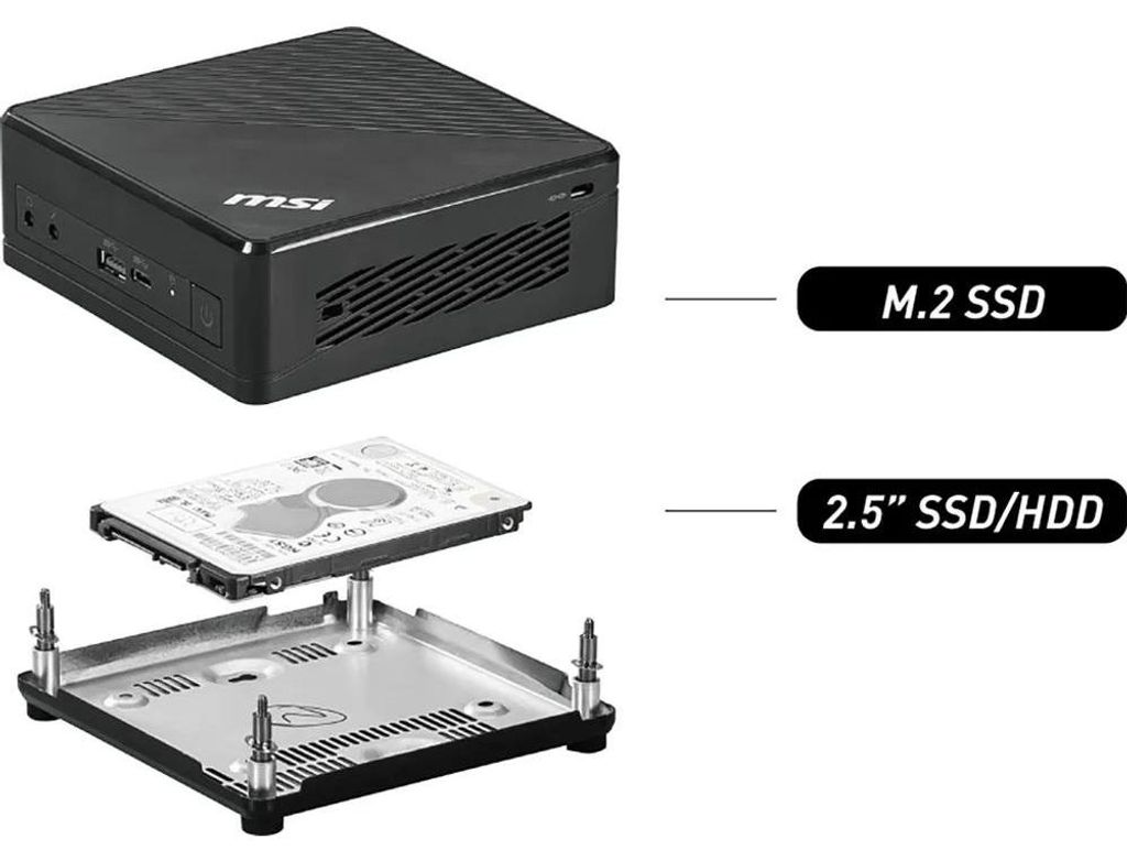 Msi Hdd-adapter Für Cubi N 8gl Ms B17111 Mini-computer Silber Silber One Size