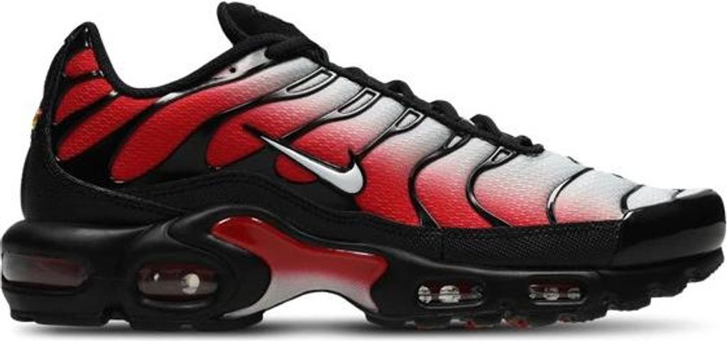 Nike Air Max Plus TN Black Red White Pure Platinum Herren NEU - 40,5