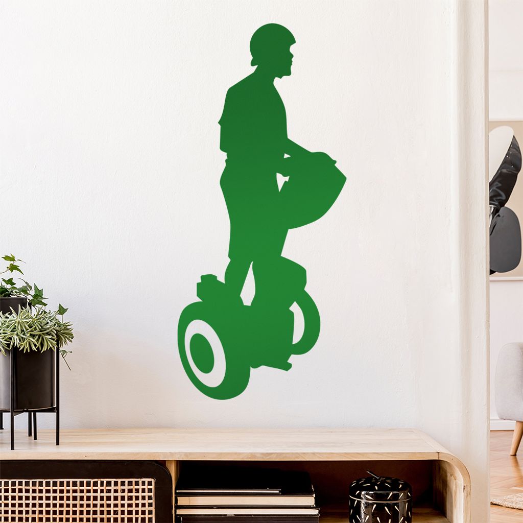 Segway fahren Figur Wandtattoo Wandaufkleber Wall Sticker - Dekoration, Küche, Wohnzimmer, Schlafzimmer, Badezimmer