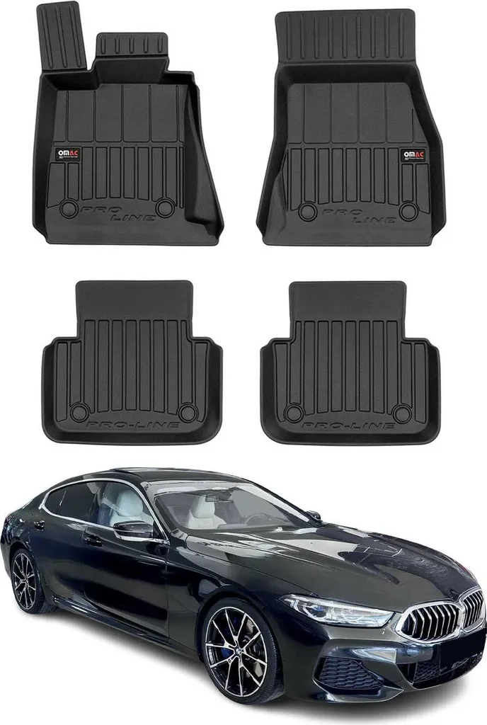 BMW Serie 8 Gran Coupé G16 Tappetini TPE Nero Design 4 Pezzi