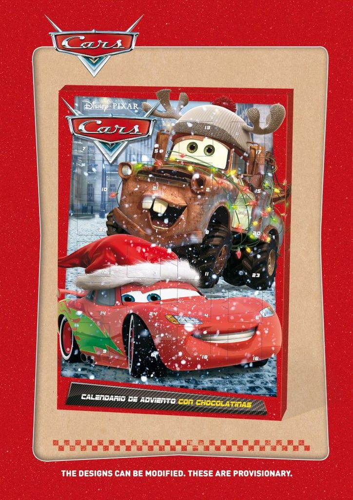 Wawi Disney Kalendarz Adwentowy Cars Czekolada Mleczna Zdjęcie produktu 