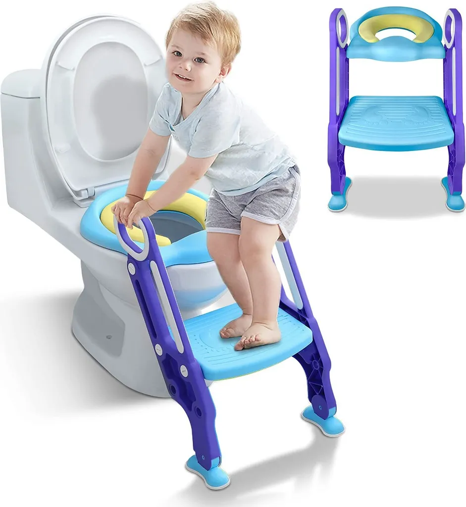 Réducteur WC avec escalier réglable et pliable pour enfant ergonomique