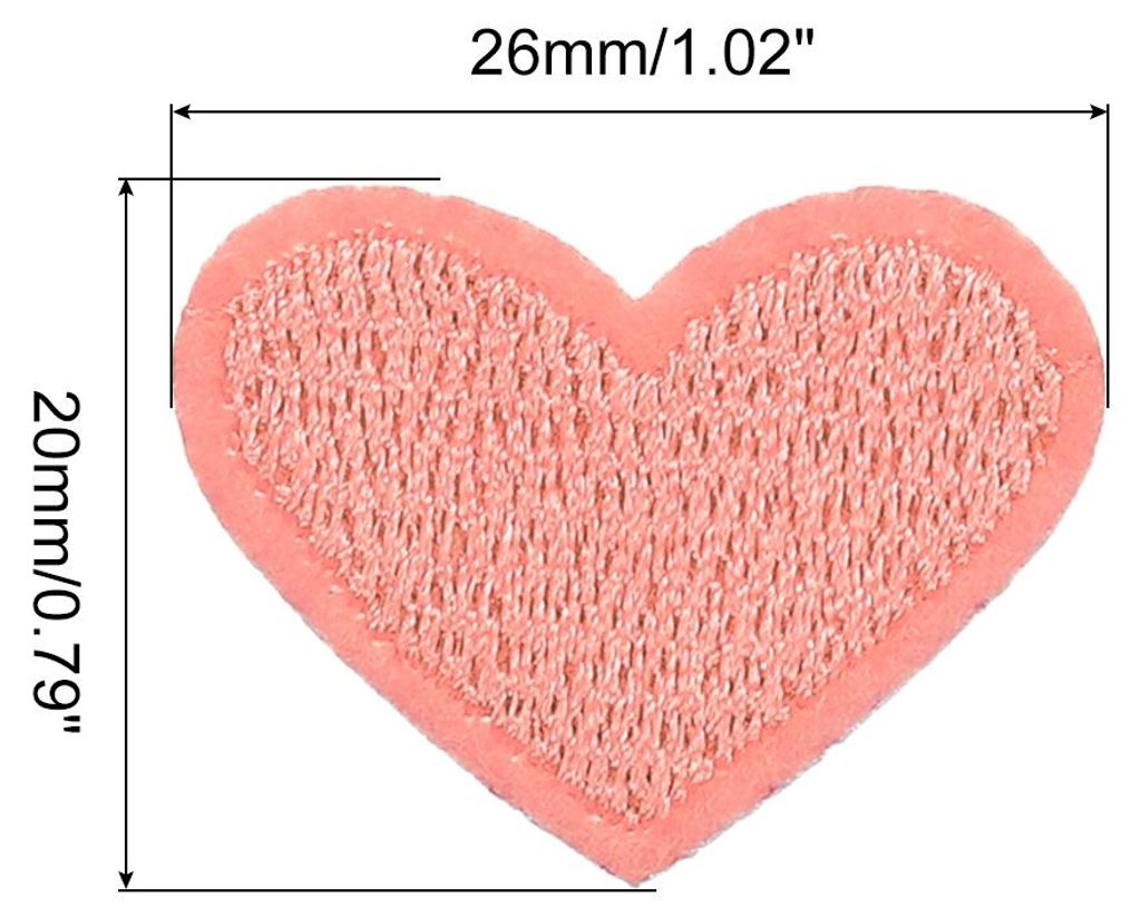 Herz Geformt Flicken zum aufbš¹geln Eisen auf Patches Coral Bš¹gelflicken Patches Gestickt Aufn?hen fš¹r Kleidung Jacken Rucksack Schuhe Repa...