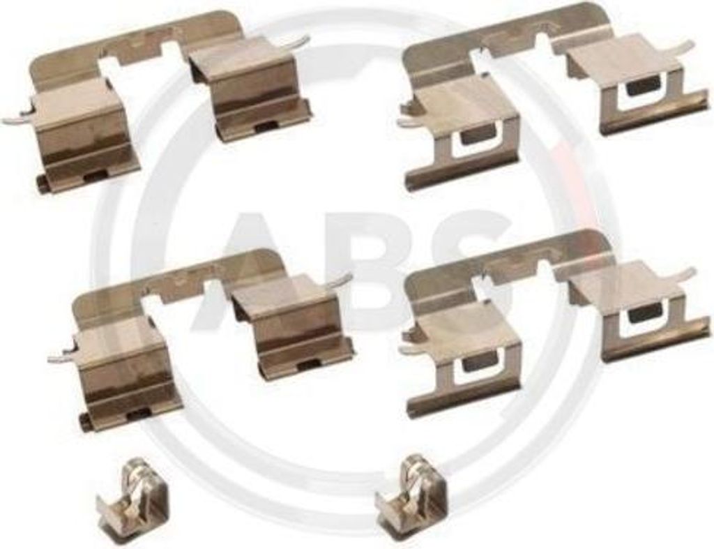 A.B.S. 1290Q Zubehörsatz, Scheibenbremsbeläge OE 441290000 kompatibel mit Avensis, Previa