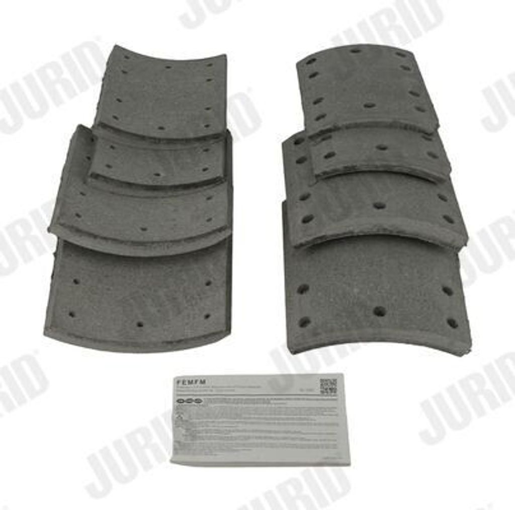 JURID Bremsbelagsatz Trommelbremse 1960421230 Hinten 16,8mm 190mm Schachtel 6,856kg