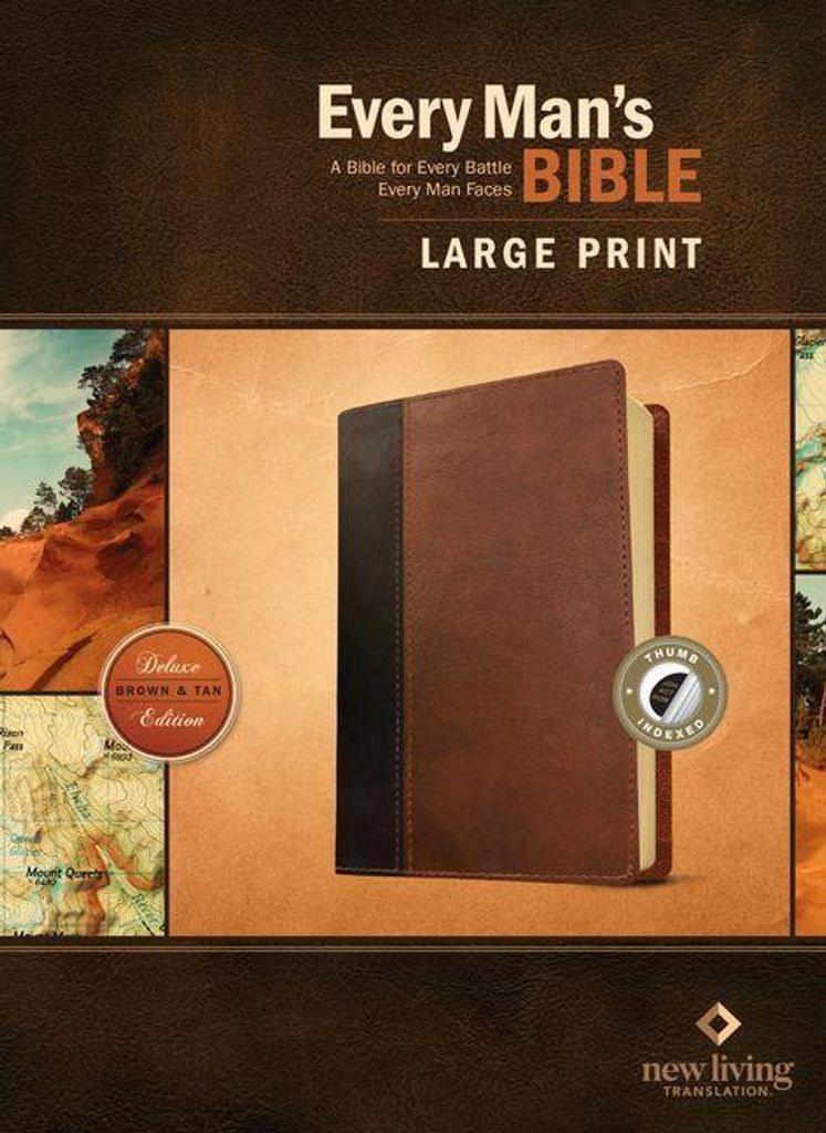 Every Man's Bible NLT, Large Print, Tutone