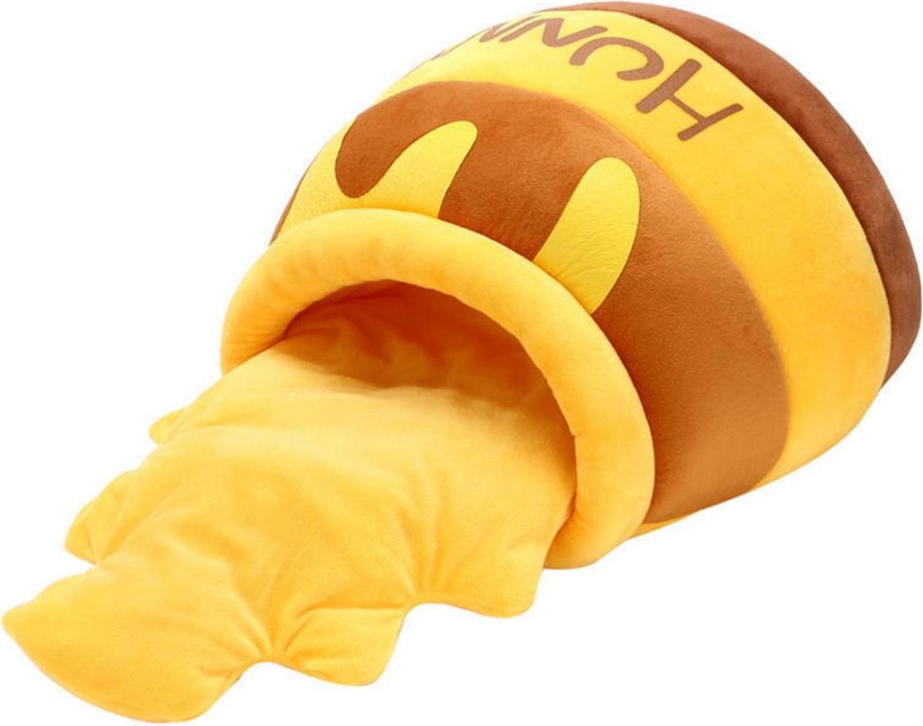 Katzenh?hlenbett, warm, weich, mit abnehmbarem Kissen, honigtopff?rmig, niedliches Haustierbetthaus fš¹r Welpen