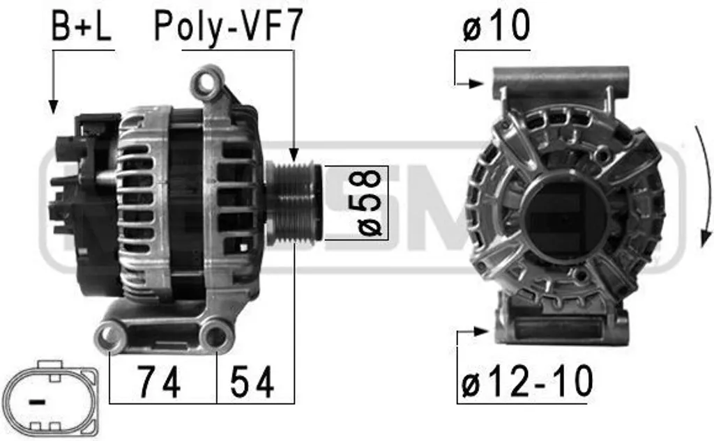 Alternateur 150A ERA 210949A compatible OE 1874995 pour Ford Ranger