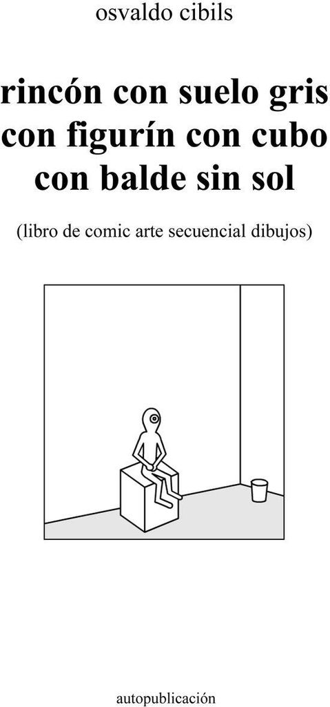rincón con suelo gris con figurín con cubo con balde sin sol