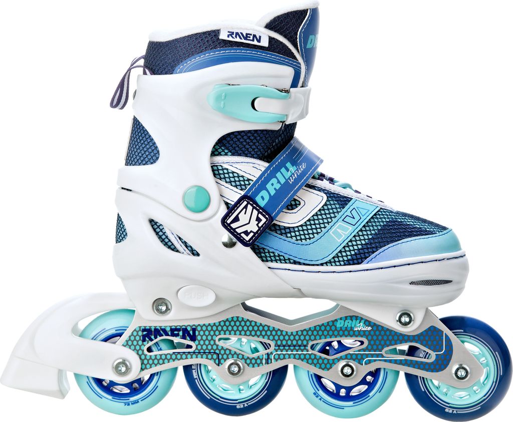 Inlineskates Inliner Raven Drill White/Mint 38-42 verstellbar