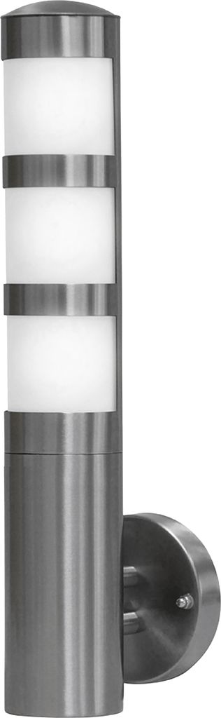 Grafner Edelstahl Wandlampe silber, IP44, 1x E27 Fassung, Produktbild 