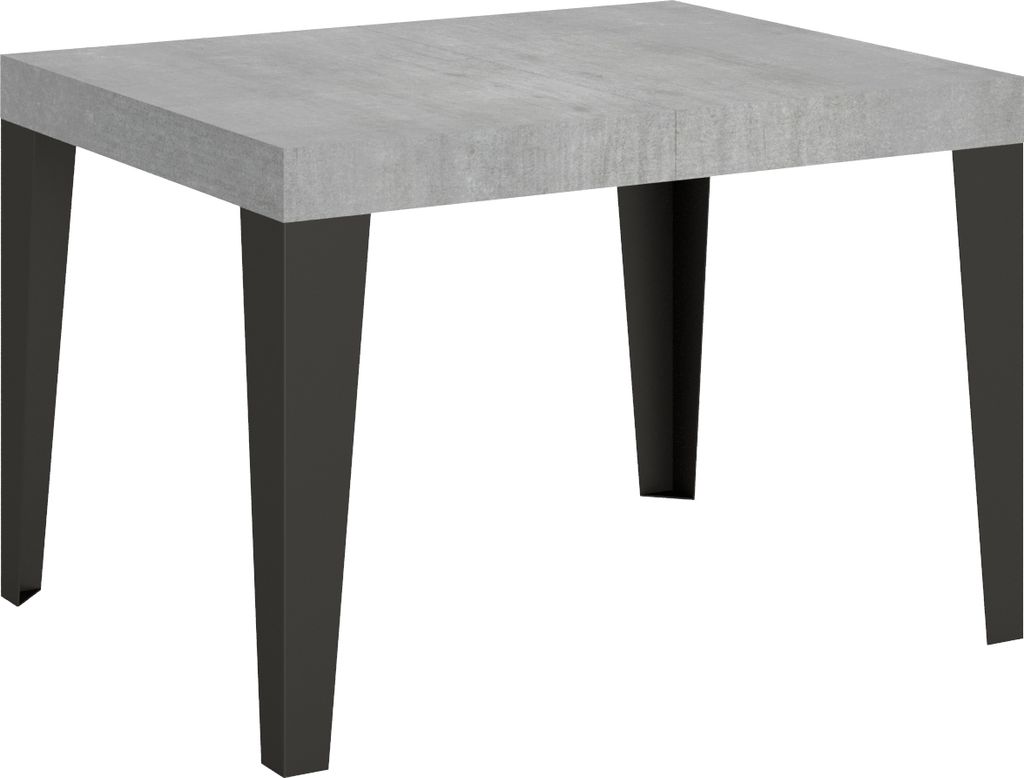 ITAMOBY - Ausziehtisch 110/194x70 cm Flame Zement Tischbeine Anthrazit