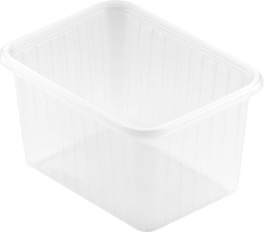500x DUNI Fixpack rechteckig 750 ml Transparent ungeteilt