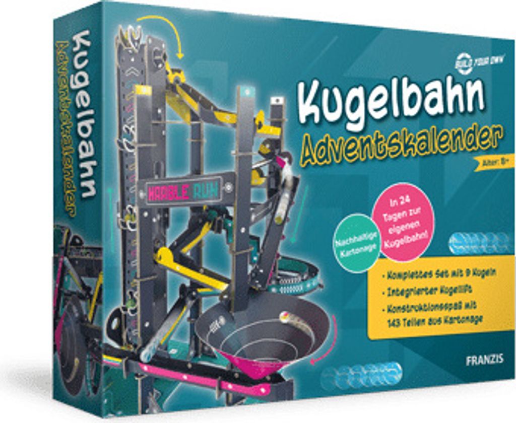 Franzis Verlag Kugelbahn Adventskalender, Produktbild 