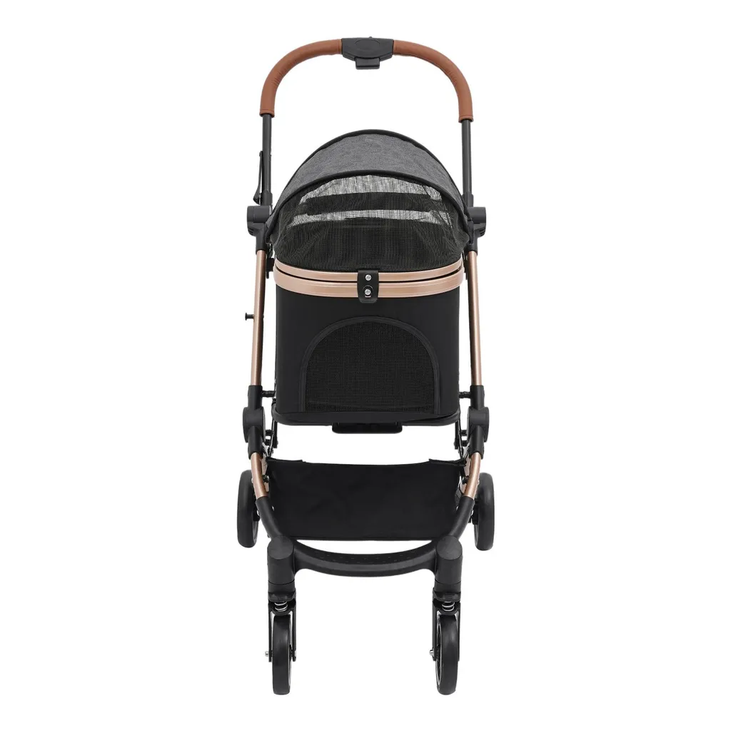 Poussette animaux 4 roues : solution pliable pour transport sans effort