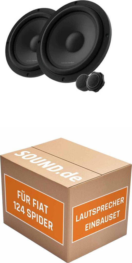 Lautsprecher Boxen Einbaupaket Front Harman Kardon FLOW 601CFS passend für Fiat 124 Spider | 2x Tief-Mitteltöner 360W MAX
