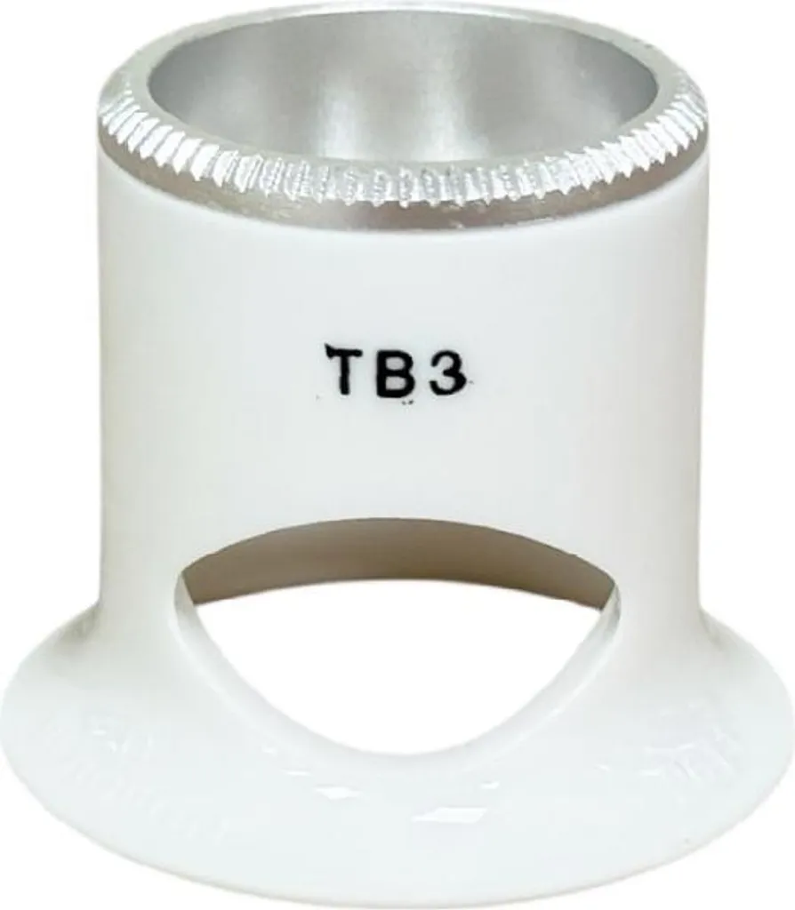 Bergeon 2611-TB-3 Loupe, Bianco, Biconvessa, Foro di Ventilazione, Ingrandimento x3.3
