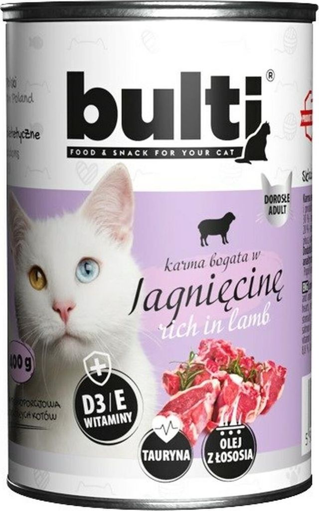 Nasses Katzenfutter BULTI Luncheon Meat reich an Lamm 400g