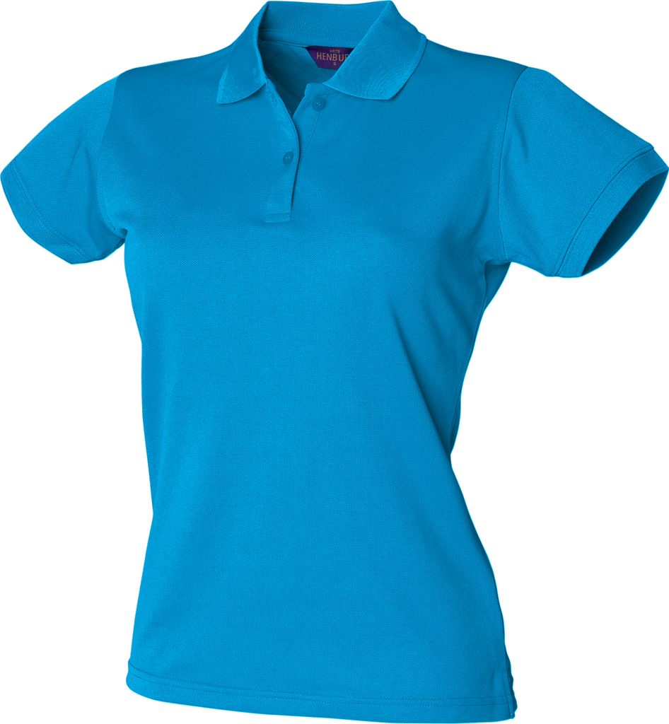Henbury Damen Coolplus Polo-Shirt / Polohemd, RW636 (3XL) (Saphirblau)