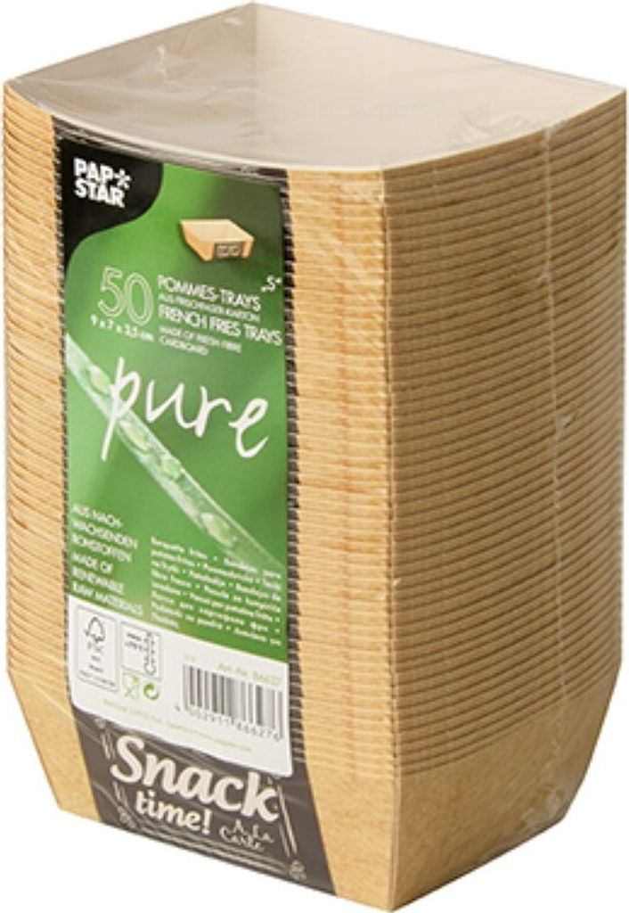 Papstar Pommes-Frites-Trays pure 8,5 x 10,5 cm Good Food klein 50 Stück