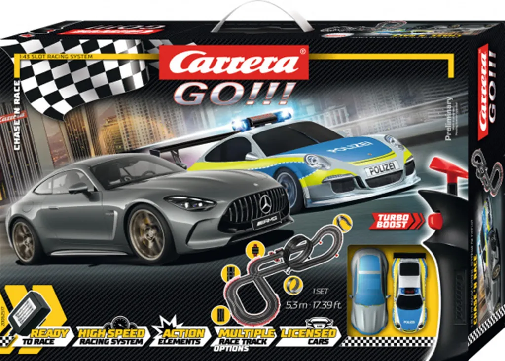 Circuit de Course Carrera GO Chase'n Race : Jeu de Vitesse pour Famille