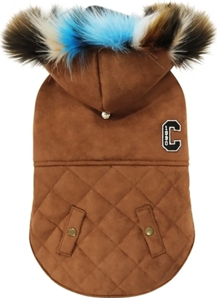 Croci Cappotto Cane Elegante Marrone Foderato Agnello | Winter Style