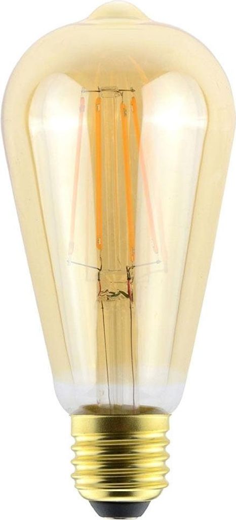 hoftronic LED-Glühlampe E27 ST64 9W 950lm 2200K Bernstein Dimmbar
