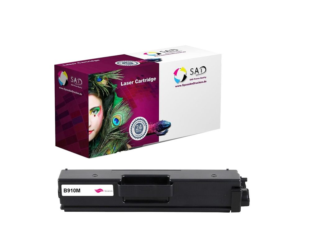 A toner cartridge and its packaging are displayed against a white background.