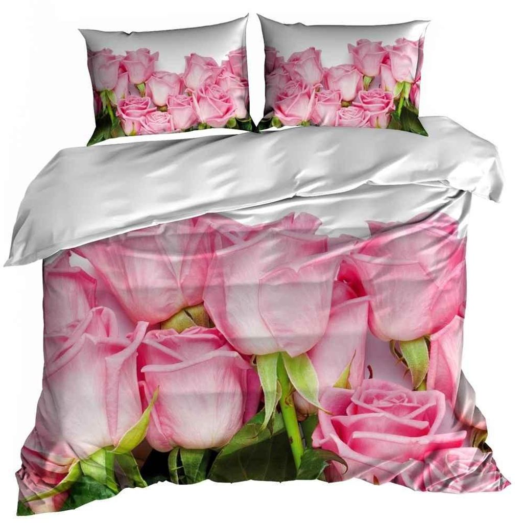 3D-Bettwäsche aus Baumwollsatin 160 x 200 cm