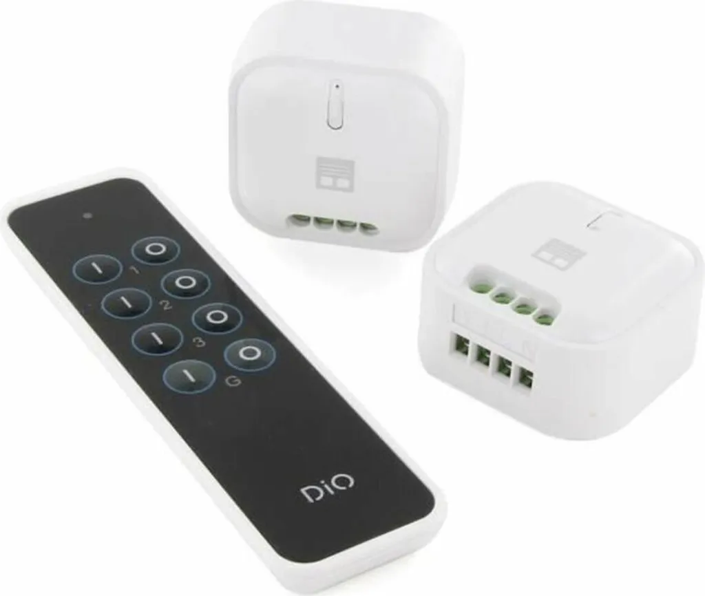 Interrupteur DiO Connected Home Extra Plat avec Fixation Adhésive Facile