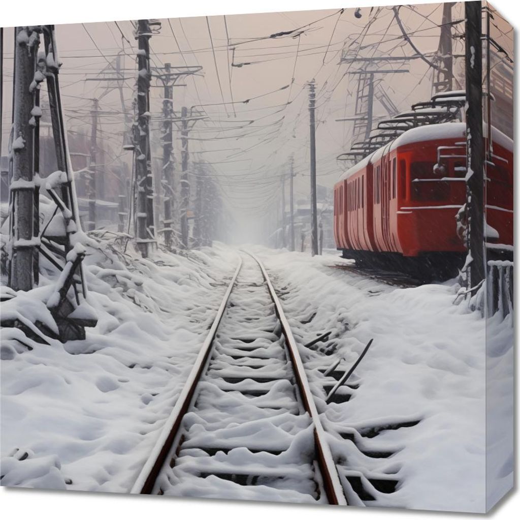 Bild 50x50cm Reise auf Schienen