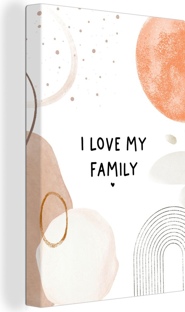 OneMillionCanvasses - Leinwandbilder - 90x140 cm, Zitate - Ich liebe meine Familie - Sprichwörter, Wandbilder Kunstdruck Wanddekoration - Foto a...