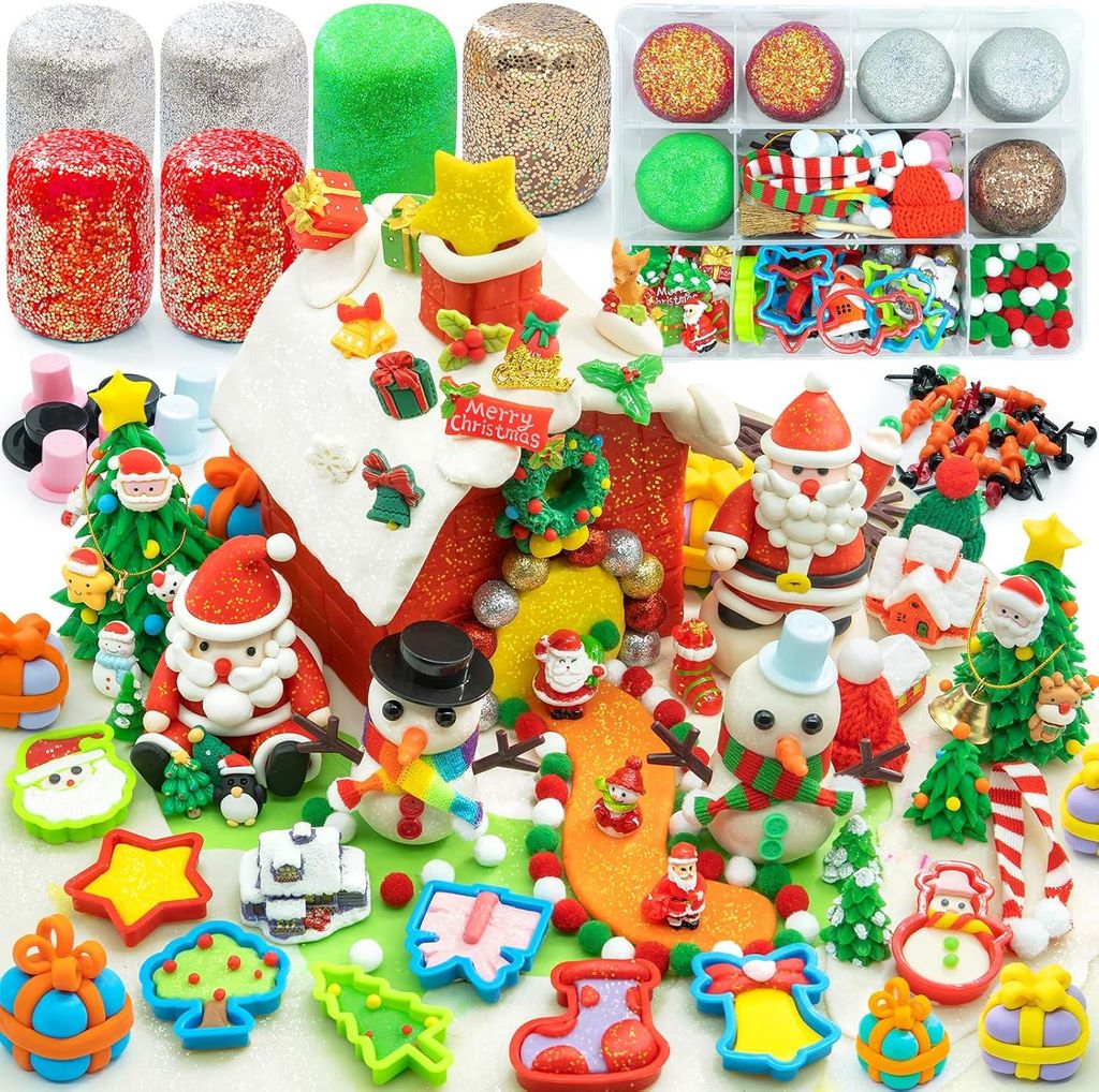 DIY Ciastolina-Kit Kreativ mit über 280 Elementen Glitzernde Knetmasse