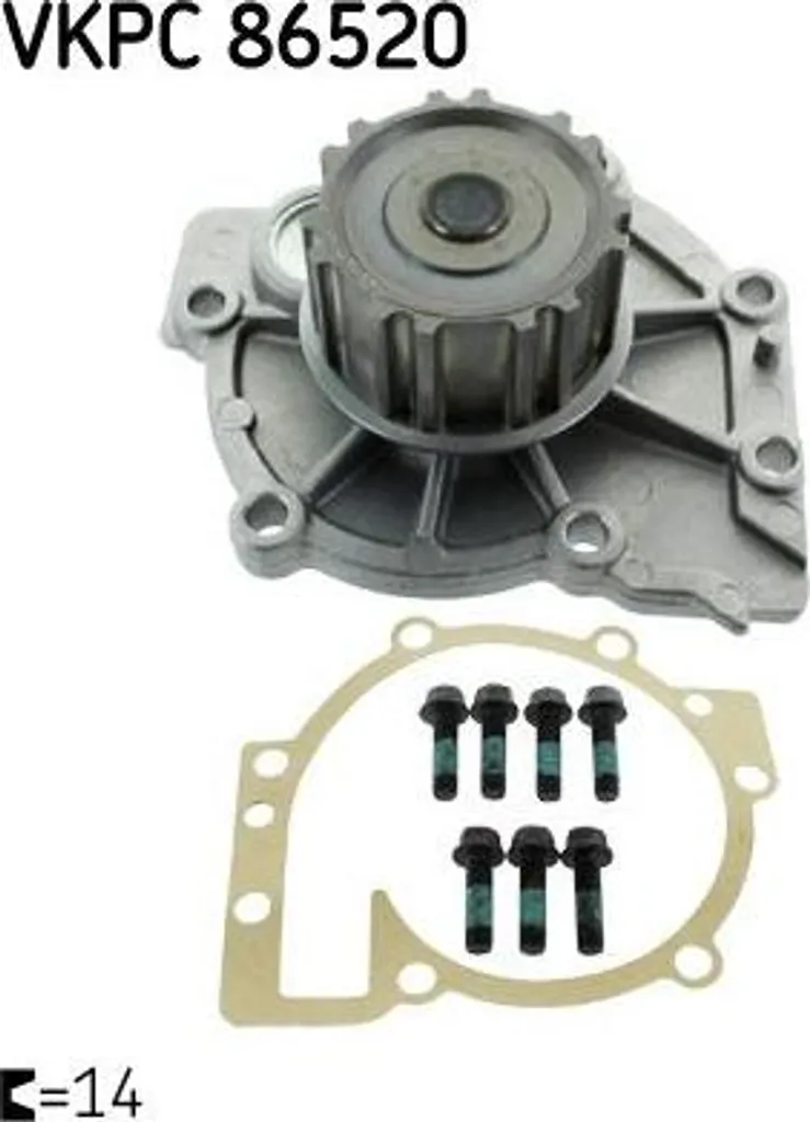 SKF VKPC 86520 Pompe à Eau OE 272334 pour Refroidissement Moteur S80