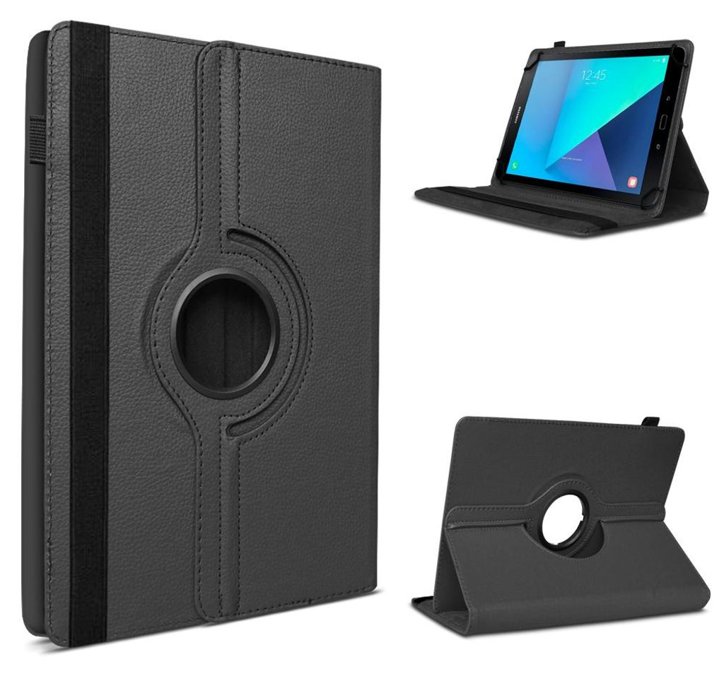 Schutzhülle für Samsung Galaxy Tab S11 S10 S6 S5 S4 Tablet Hülle Tasche DrehbarMotiv:Schwarz