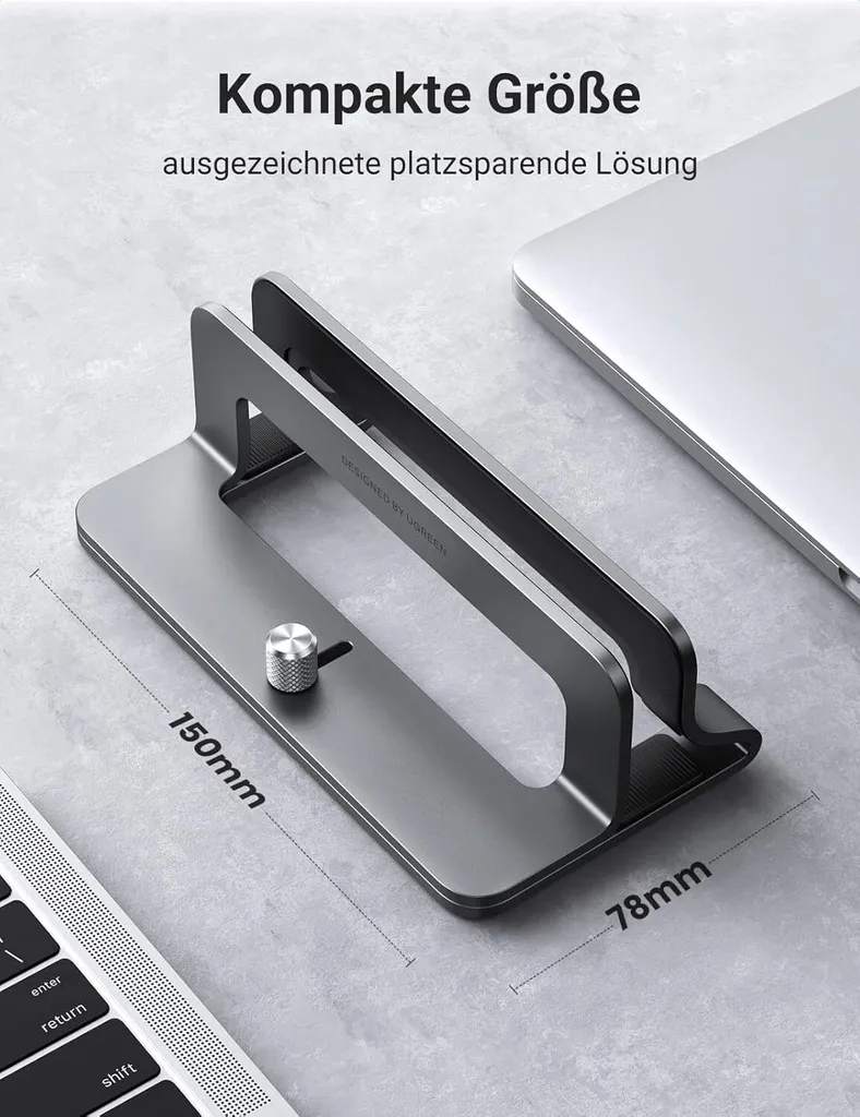 Support Vertical PC Portable Aluminium Ajustable avec Base Thermique Stable - 11