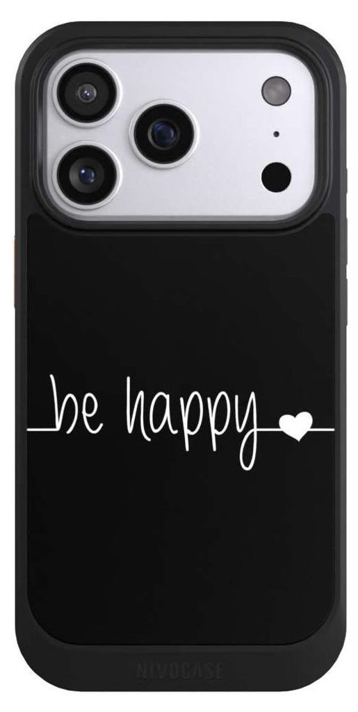 NIVOCASE Hülle für Apple iPhone 17 Pro Handyhülle NIVOcore Case Schwarz Glück Sprüche Statement