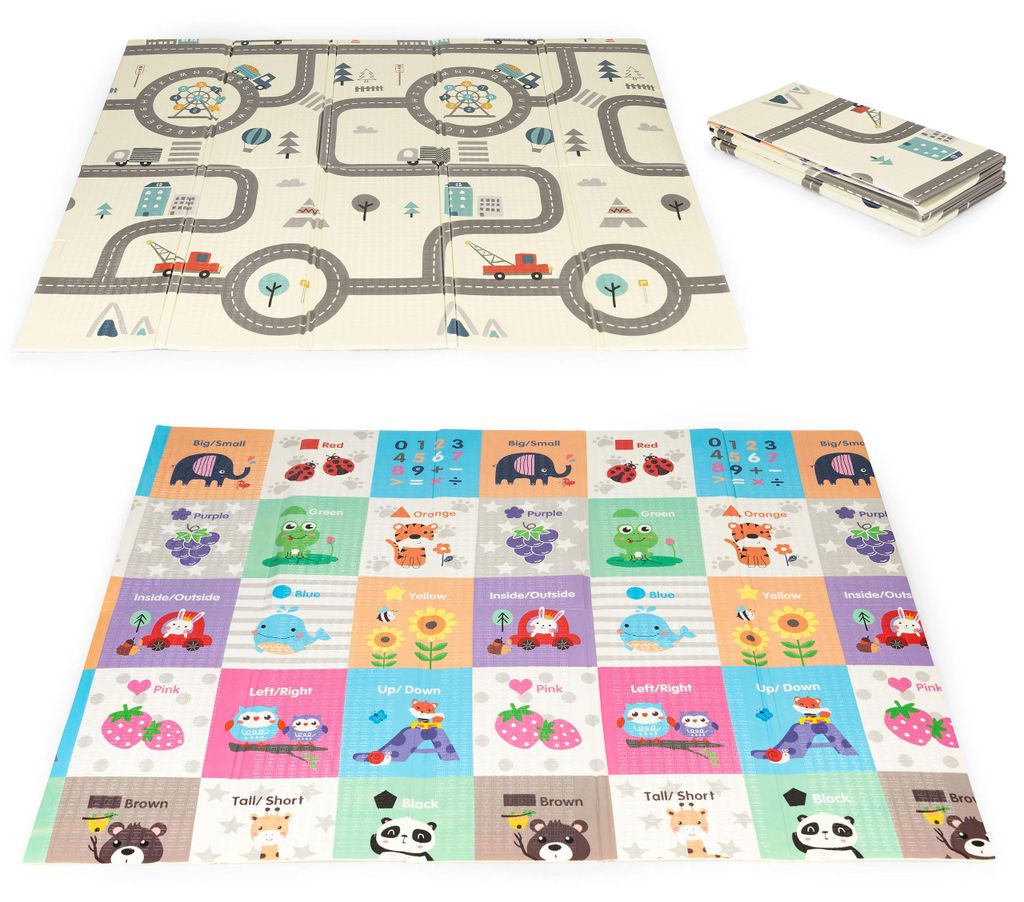 ECOTOYS ECOEVA016: Edukacyjna, dwustronna mata do zabawy z Zdjęcie produktu 