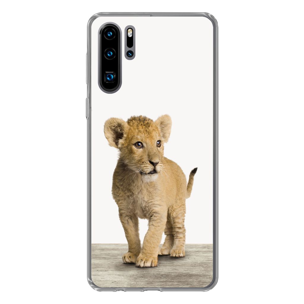 MuchoWow Handyhülle Schutzhülle Hülle für Huawei P30 Pro Löwe - Junge - Kinder - Jungen - Tiere - Mädchen Silikon Softcase Handy Hülle - S...