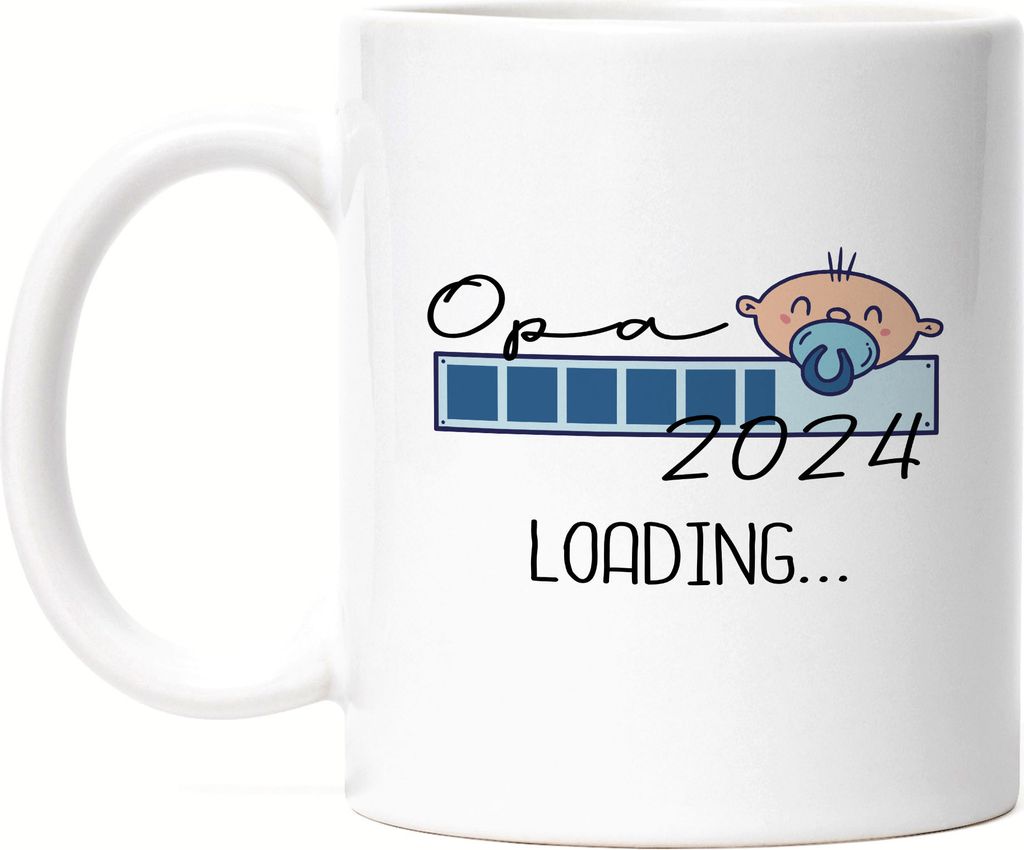 Opa Loading 2024 Tasse für werdende Opas zur Geburt Enkel Enkelin Babynews Ich werde Opa Geschenk Tasse