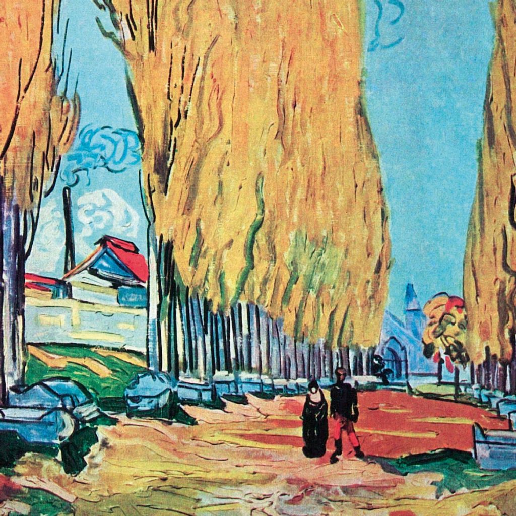 Vincent Van Gogh Kunstdruck Bild - Les Alyscamps, 1888 (100 x 100 cm)