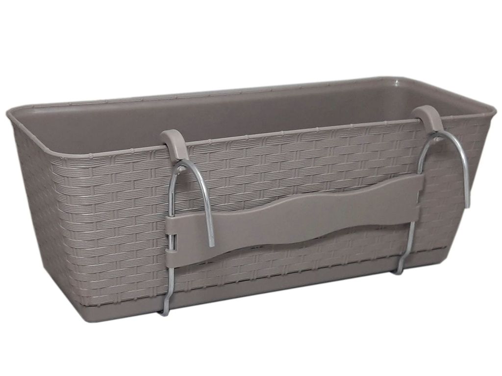 nabbi Balkonkasten aus Kunststoff DRL400PW 38,6 cm - mocca Produktbild 