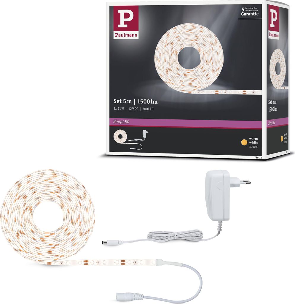 Paulmann SimpLED LED Strip Warmweiß Komplettset
