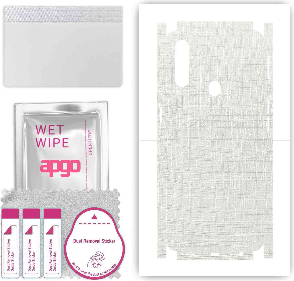 apgo Rückseite + Seiten Schutzfolie, Skin, kompatibel mit Oppo A31, Hinten Displayschutzfolie aus Vinylfolie, kratzfest, einfache Montage - Weiße...