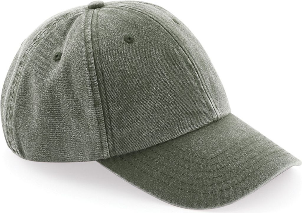Beechfield B655 | Low Profile Vintage Cap / 6-Panel-Design - Farbe: Vintage Olive - Größe: One Size