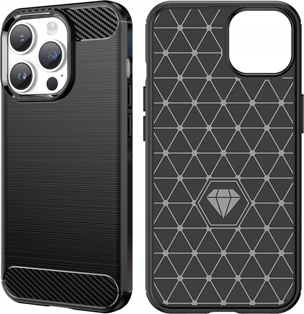 Carbon Case Tasche fr Iphone 14 Pro Max Schwarz