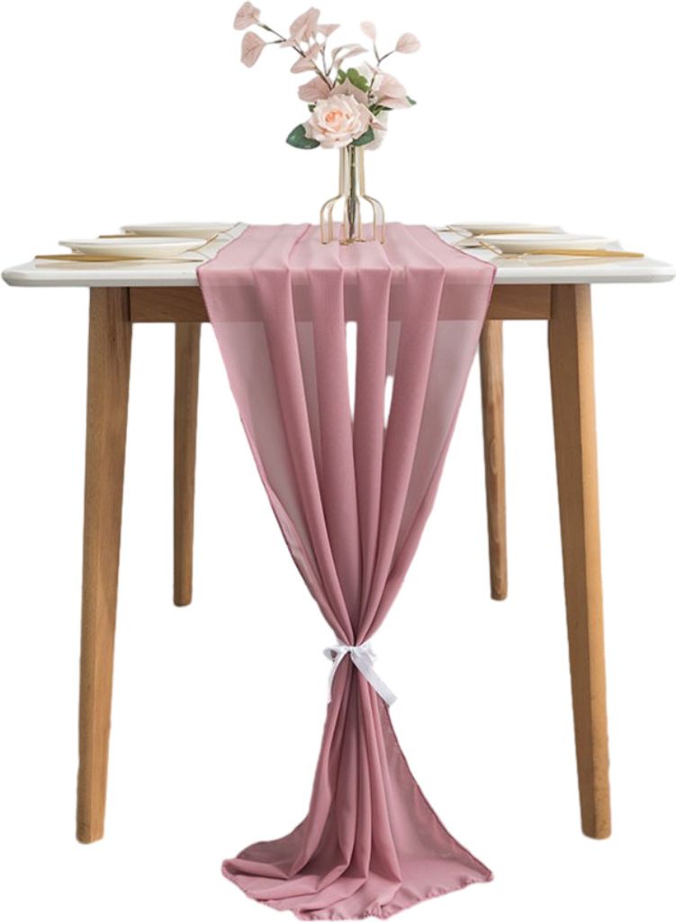 Weiche Chiffon 70x305cm Romantische Tabelle Läufer, Herbst Thanksgiving Tabelle Läufer, Extra Lange Tablerunner