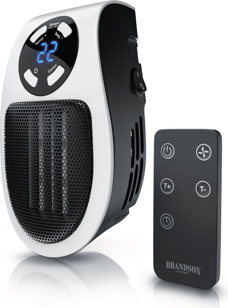 Brandson 500W Steckdosen Heizlüfter, Mini Keramikheizgerät Produktbild 